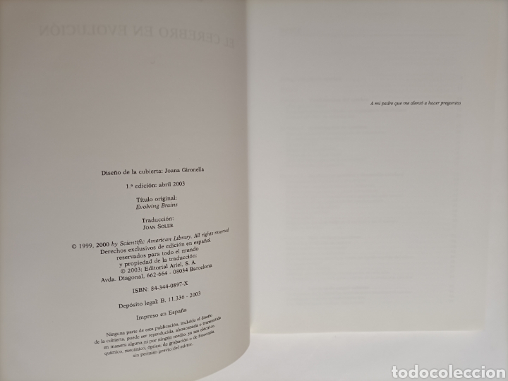 Libros de segunda mano: El cerebro en evoluci&oacute;n. John Morgan Allman - Foto 7