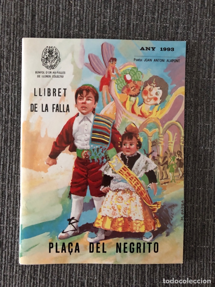 Libros de segunda mano: LLIBRET FALLA PLA&Ccedil;A PLAZA DEL NEGRITO 1993. FALLAS VALENCIA - Foto 1