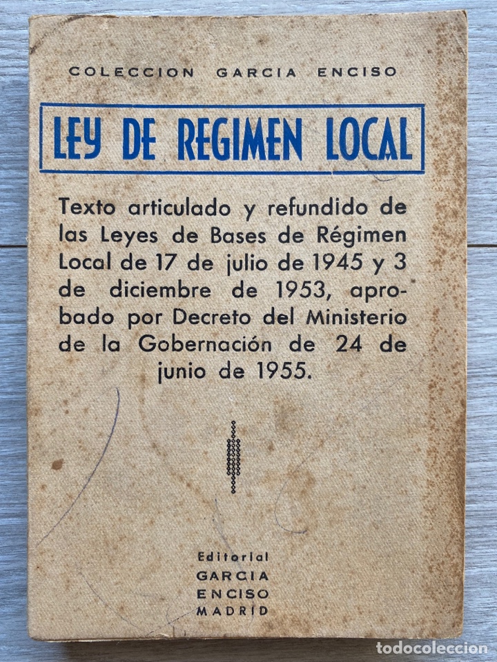 Libros de segunda mano: LEY DE REGIMEN LOCAL / Colecci&oacute;n GARC&Iacute;A ENCISO. - Foto 2