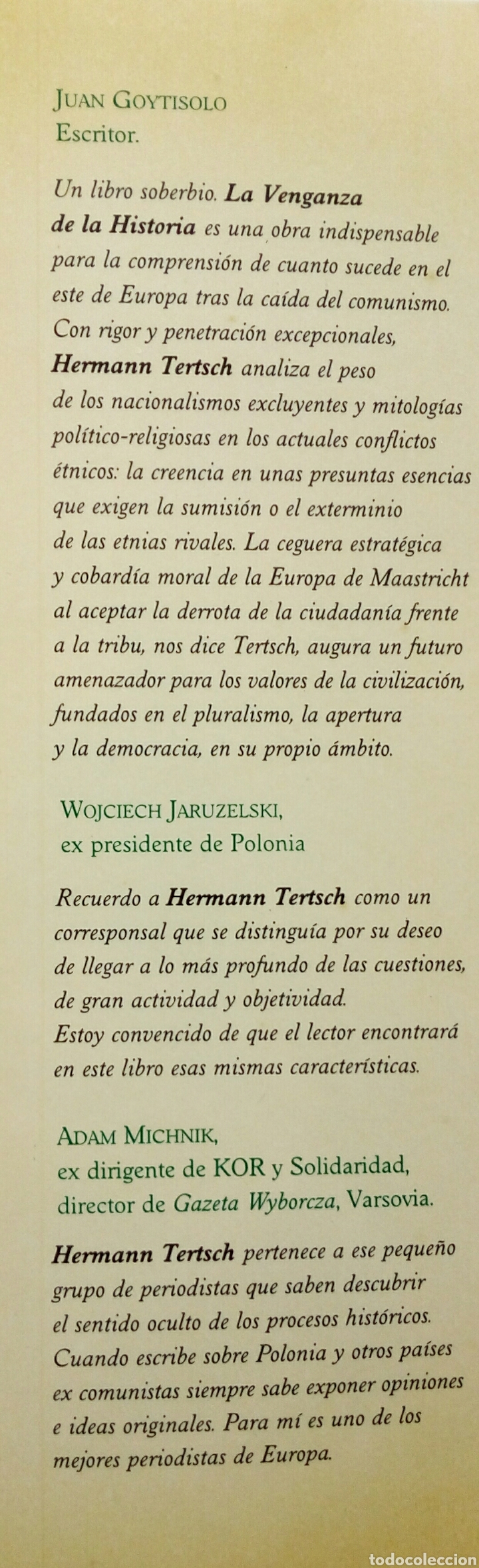 Libros de segunda mano: La Venganza de la Historia. Hermann Tertsch. - Foto 4