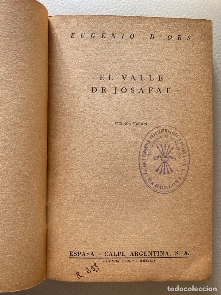 Libros de segunda mano: EL VALLE DE JOSAFAT / Eugenio D&rsquo;ors - Foto 3