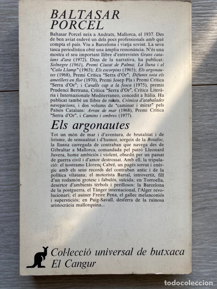 Libros de segunda mano: ELS ARGONAUTES / BALTASAR PORCEL - Foto 2