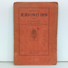 Libros de segunda mano: TRACTATUS - DE DEO UNO ET TRINO - G. VAN NOORT - 1920 / 17.170