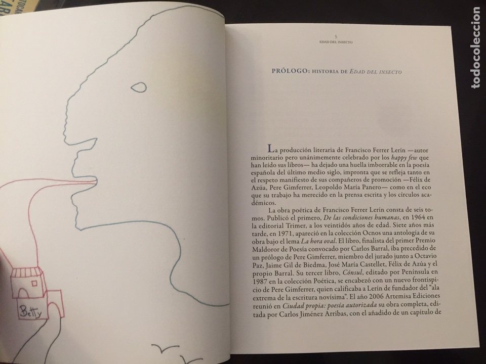 Libros de segunda mano: Edad del Insecto, Francisco Ferrer Ler&iacute;n.Dedicatoria aut&oacute;grafa del escritor - Foto 3