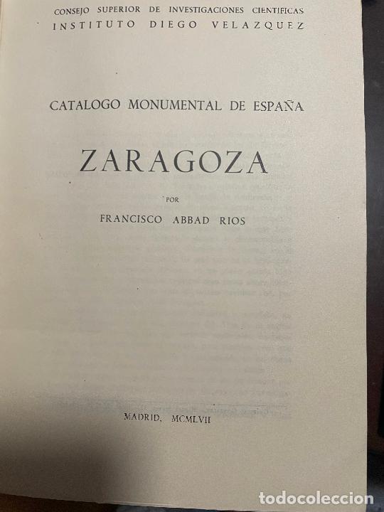 Libros de segunda mano: CATALOGO MONUMENTAL DE ESPA&Ntilde;A, ZARAGOZA, 2 Tomos, Texto y Laminas - Foto 7
