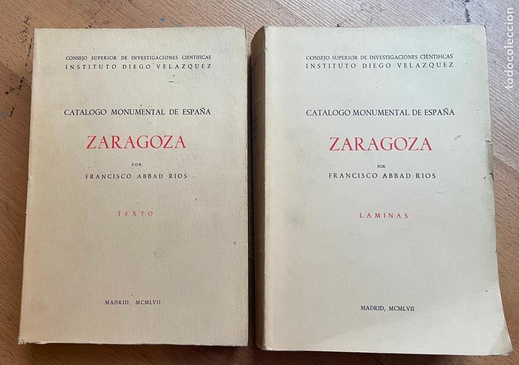 Libros de segunda mano: CATALOGO MONUMENTAL DE ESPA&Ntilde;A, ZARAGOZA, 2 Tomos, Texto y Laminas - Foto 1