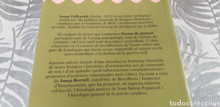 Libros de segunda mano: PROSES DE PONENT, JOSEP VALLVERD&Uacute;, - Foto 6