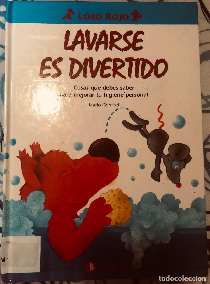 Libri di seconda mano: 'Lavarse es divertido'. Libro infantil ilustrado. Tapas duras. Con tejuelo de biblioteca.
