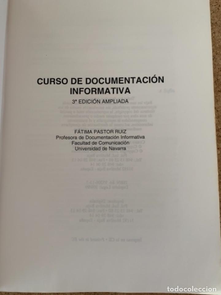 Libros de segunda mano: Curso de Documentaci&oacute;n informativa (Bols 18) - Foto 2