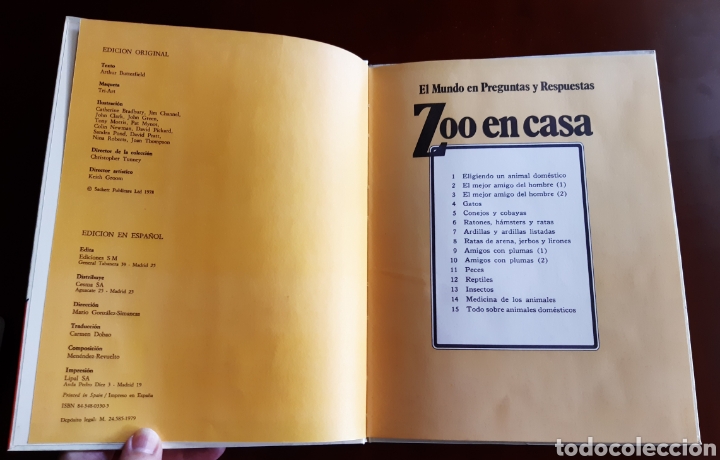 Libros de segunda mano: Zoo en casa. SM Ediciones. - Foto 3