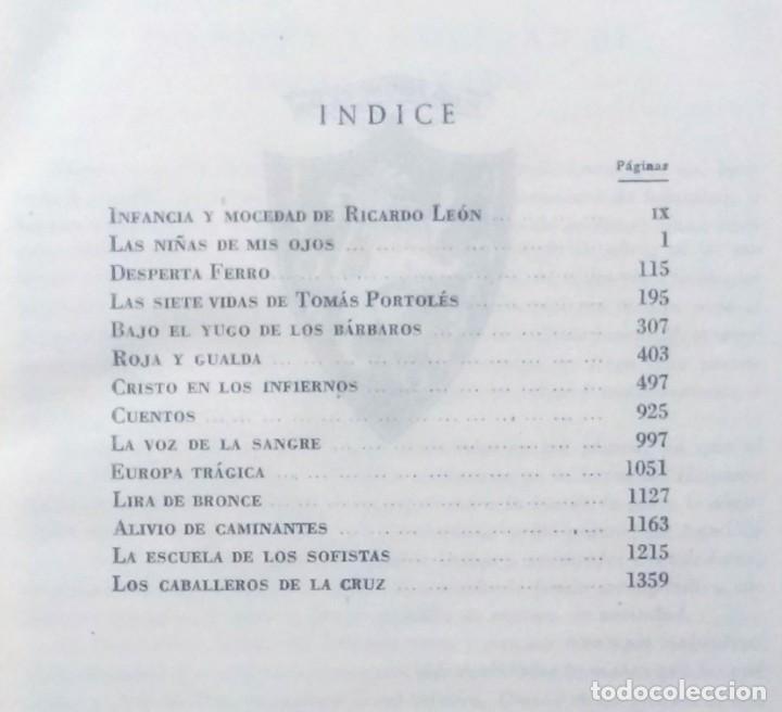 Libros de segunda mano: OBRAS COMPLETAS DE RICARDO LE&Oacute;N - BIBLIOTECA NUEVA 1944 - Foto 6