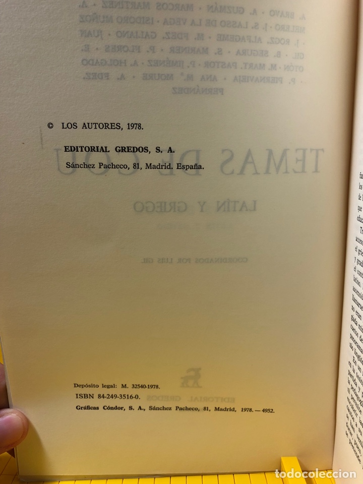 Libros de segunda mano: TEMAS DE COU ● LATIN Y GRIEGO ● ● GREDOS ● KB0673 ⭕️ - Foto 3