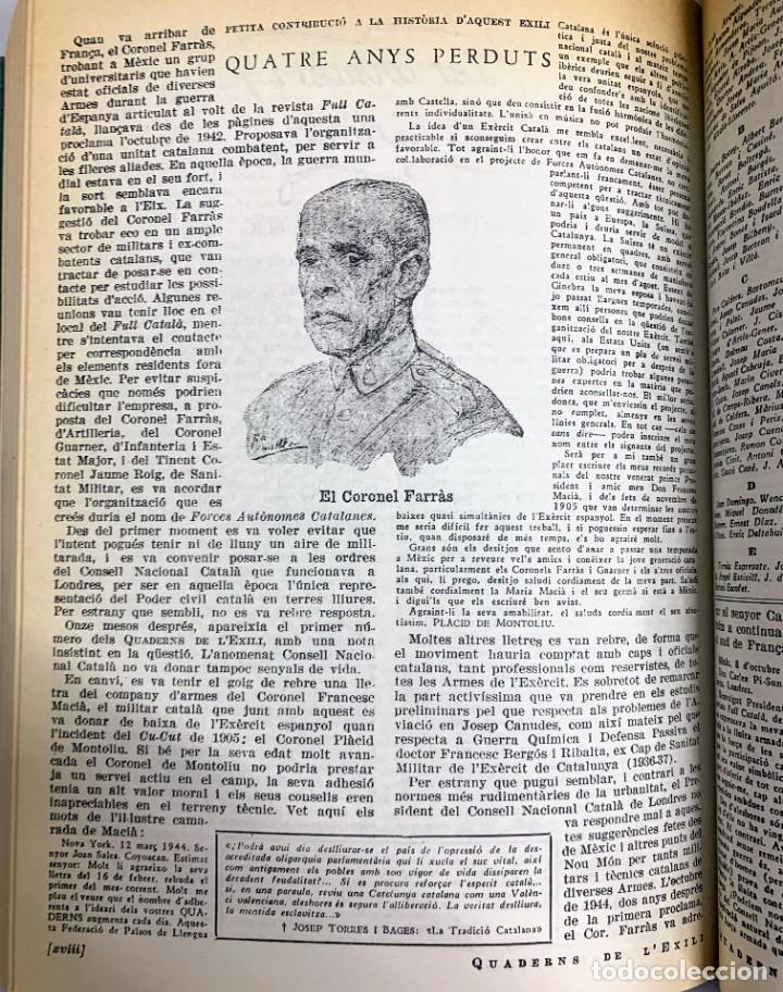 Libros de segunda mano: QUADERNS DE L&acute;EXILI MEXIC 1943-1947 - Foto 7