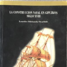 Libros de segunda mano: LA CONSTRUCCIÓN NAVAL EN GIPUZKOA SIGLO XVIII. LOURDES ODRIOZOLA OYARBIDE