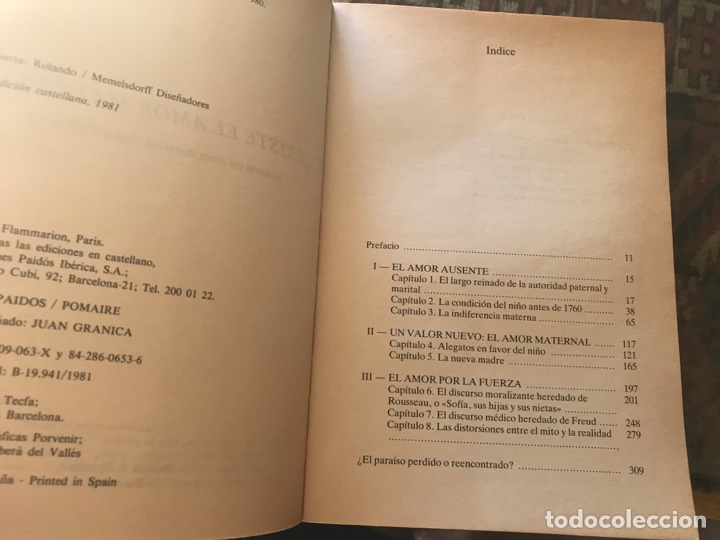 Libros de segunda mano: &iquest; Existe el amor maternal ? E. Badinter. Paid&oacute;s. Muy dif&iacute;cil y buscado - Foto 4