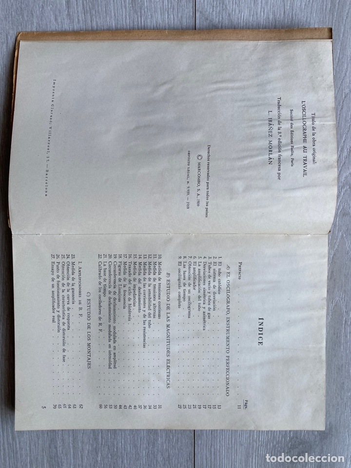 Libros de segunda mano: EL OSCILOGRAFO EN SERVICIO. Barcelona: Marcombo, 1959 - Foto 3