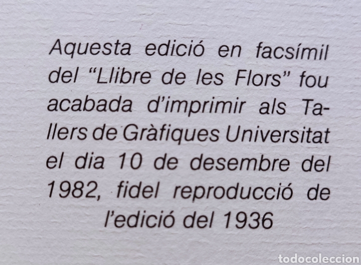 Libros de segunda mano: LLIBRE DE LES FLORS FACS&Iacute;MIL TIRADA LIMITADA - Foto 8