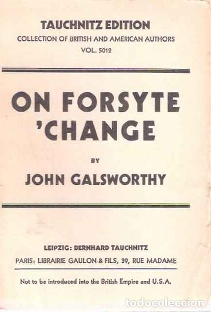 Libros de segunda mano: On Forsyte&acute;Change - Galsworthy, John - Foto 1