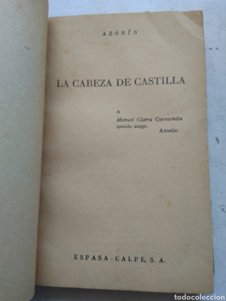 Libros de segunda mano: LA CABEZA DE CASTILLA/AZORIN/AUSTRAL - Foto 2