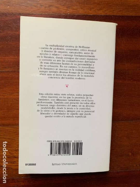 Libros de segunda mano: e.t.a. hoffmann cuentos catedra n&ordm;392 2007 1&ordf; edici&oacute;n nuevo - Foto 2