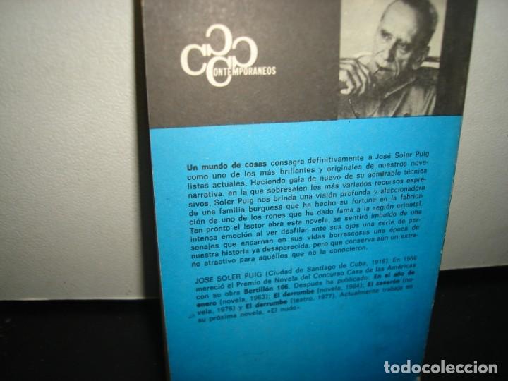 Libros de segunda mano: 5- UN MUNDO DE COSAS - JOS&Eacute; SOLER PUIG - 1982 - Foto 3