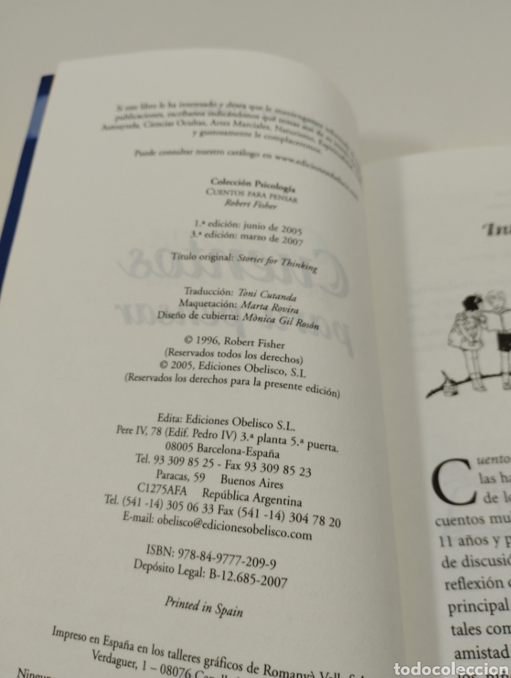 Libros de segunda mano: Cuentos para pensar. Ediciones obelisco. - Foto 4