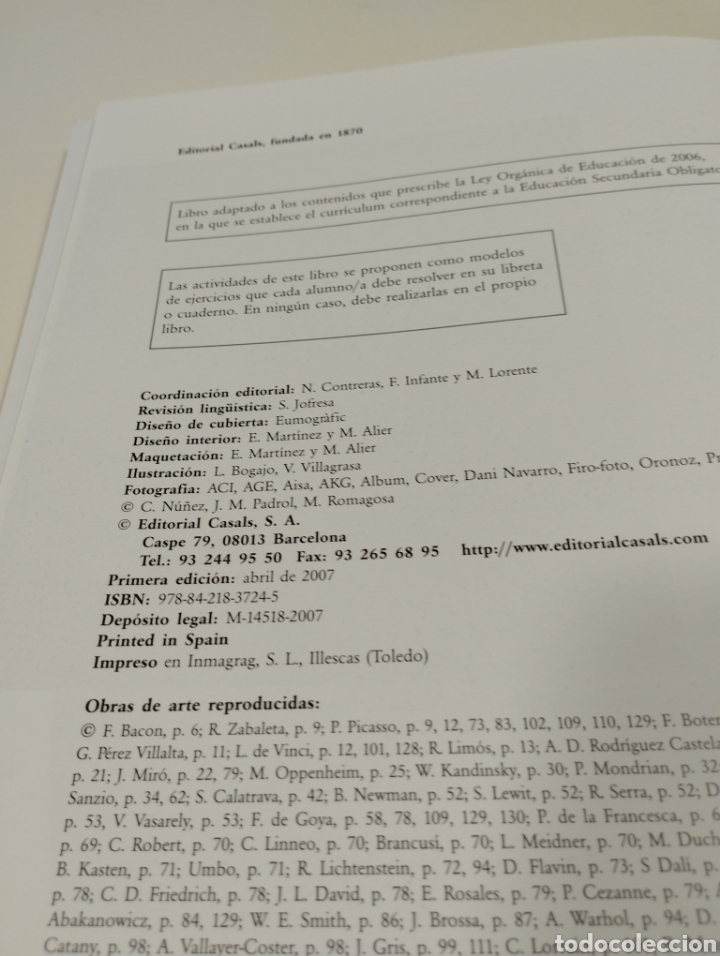 Libros de segunda mano: Pl&aacute;stica visual- I croma XXI. Eso. Casals - Foto 5