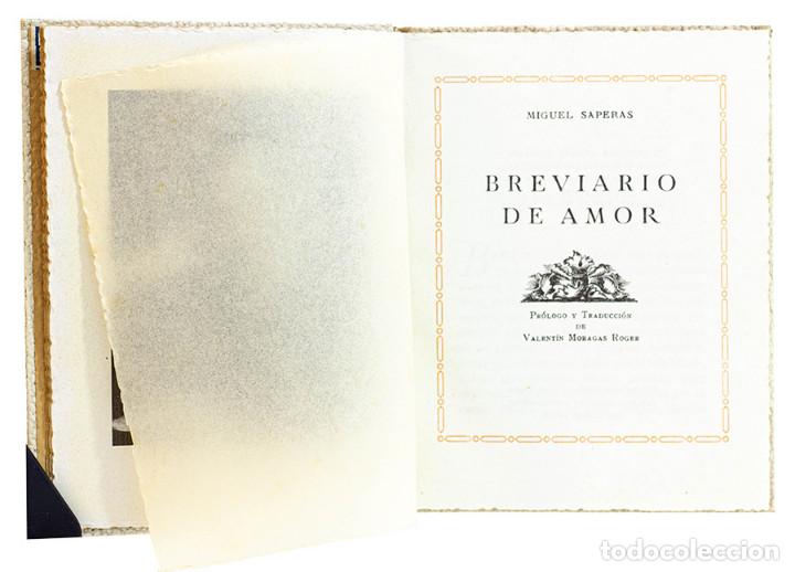 Libros de segunda mano: SAPERAS, Miquel - Brevario de amor - 1939 - Foto 3