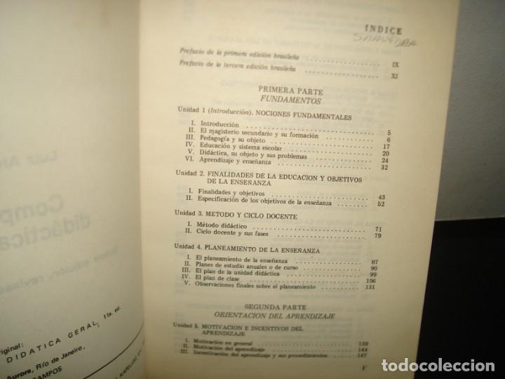 Libros de segunda mano: 7- COMPENDIO DE DID&Aacute;CTICA GENERAL - LUIZ A. DE MATTOS - Foto 3