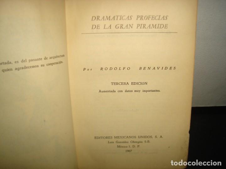 Libros de segunda mano: 7- DRAM&Aacute;TICAS PROFEC&Iacute;AS DE LA GRAN PIR&Aacute;MIDE - RODOLFO BENAVIDES - 1967 - Foto 4