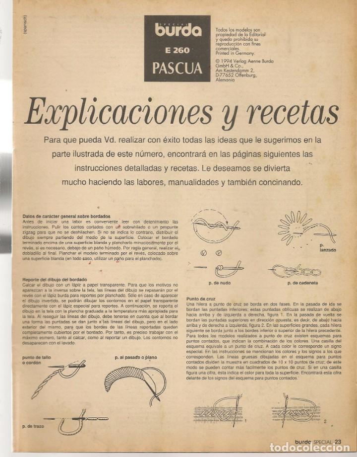 Libros de segunda mano: SPECIAL BURDA. PASCUA. PRIMAVERA&acute;94. CON PATRONES. (B/34.1) - Foto 3