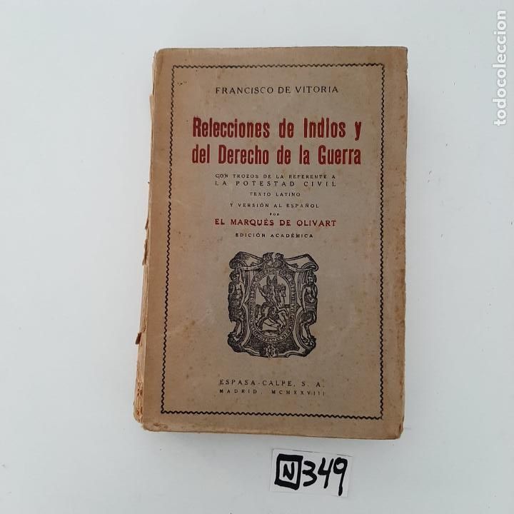 Libros de segunda mano: Relecciones de indios y del derecho de la guerra - Foto 1