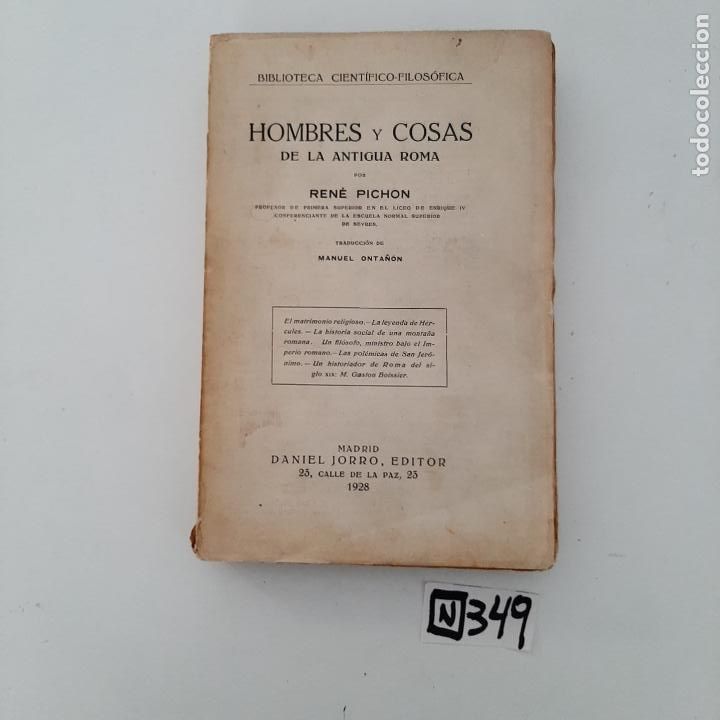 Libros de segunda mano: Hombres y cosas de la antigua Roma - Foto 1