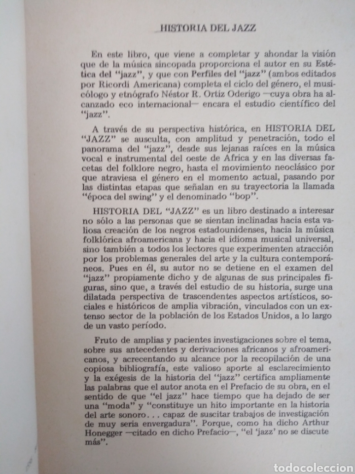 Libros de segunda mano: HISTORIA DEL JAZZ, N&Eacute;STOR R.ORTIZ ODERIGO, 1952 , RICORDI - Foto 9