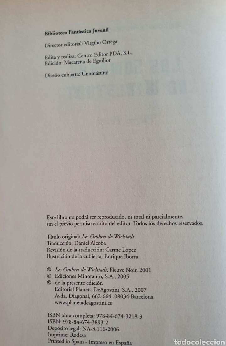 Libros de segunda mano: Las sombras de wielstadt pierre pevel - Foto 2