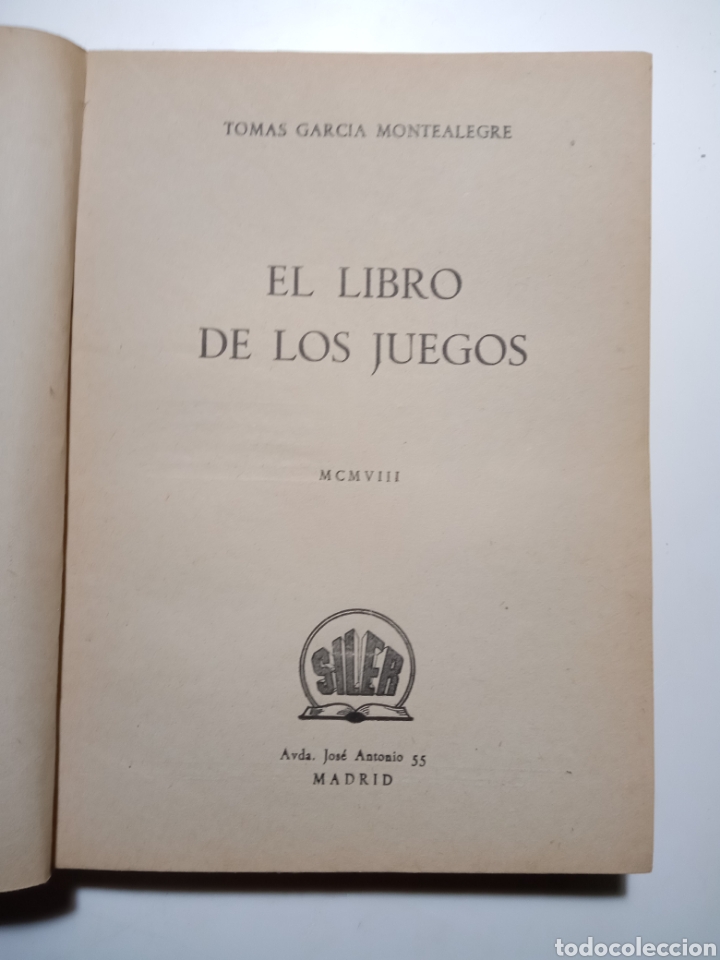 Libros de segunda mano: El libro de los juegos. T. Garc&iacute;a Montealegre - Foto 2