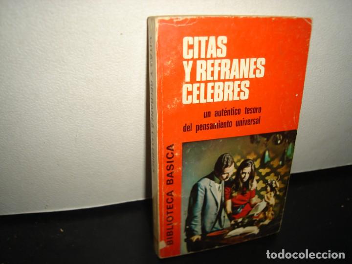 Libros de segunda mano: 9- BIBLIOTECA B&Aacute;SICA - CITAS Y REFRANES C&Eacute;LEBRES - Foto 1