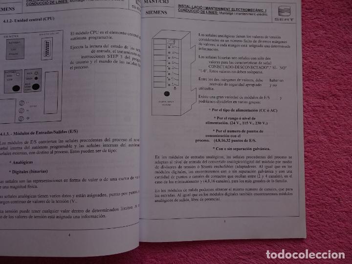 Libros de segunda mano: curso formativo aut&oacute;matas programables simatic-S5 grado medio electromec&aacute;nico seat - Foto 4