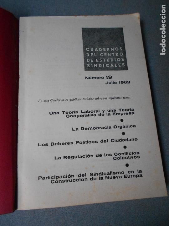 Libros de segunda mano: CUADERNOS DEL CENTRO DE ESTUDIOS SINDICALES. - Foto 5
