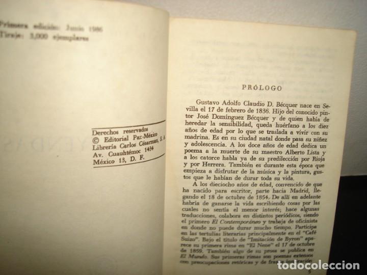 Libros de segunda mano: 9- RIMAS Y LEYENDAS - GUSTAVO A. BECQUER - Foto 3