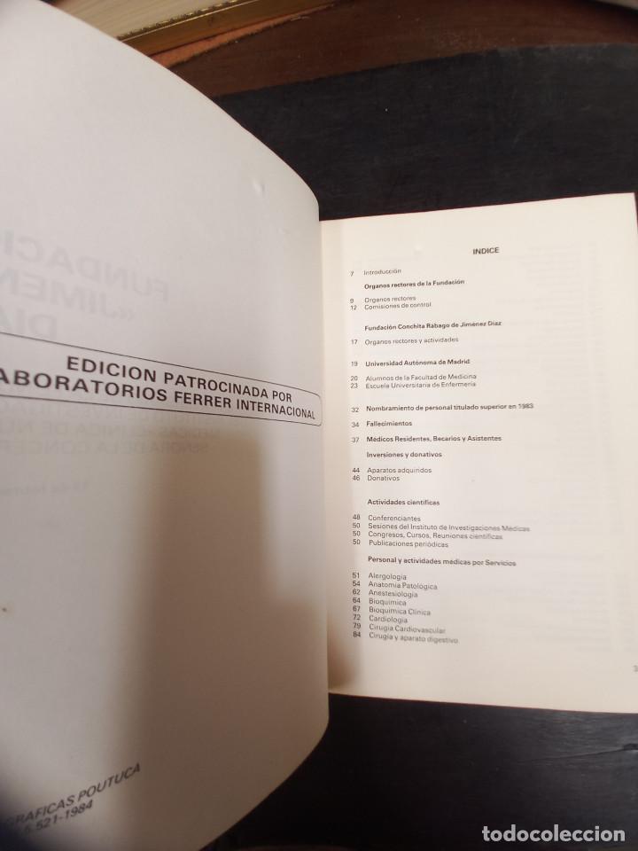 Libros de segunda mano: Fundaci&oacute;n Jim&eacute;nez D&iacute;az, laboratorios Ferrer 1984, libro - Foto 4
