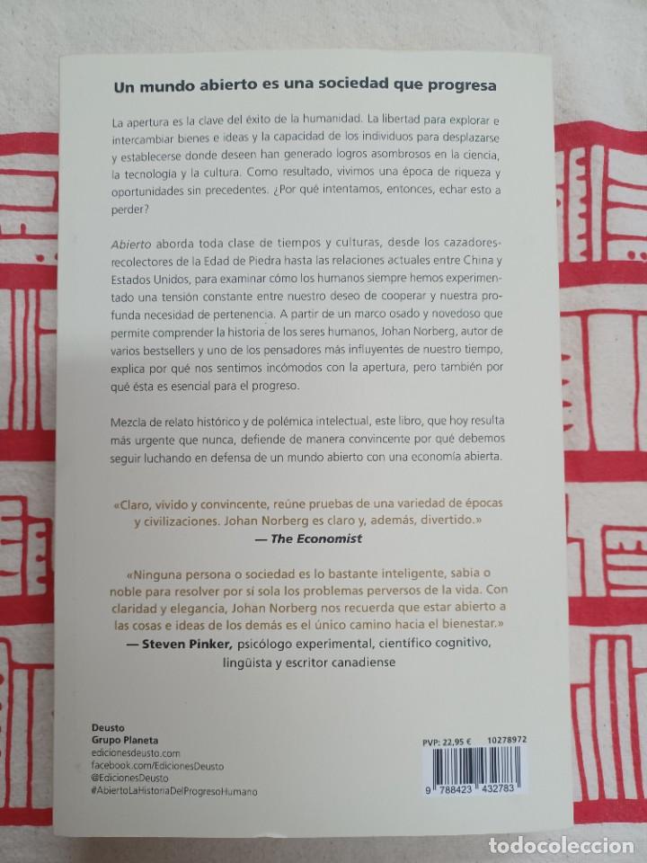 Libros de segunda mano: NORBERG, JOHAN. ABIERTO. LA HISTORIA DEL PROGRESO HUMANO - Foto 2