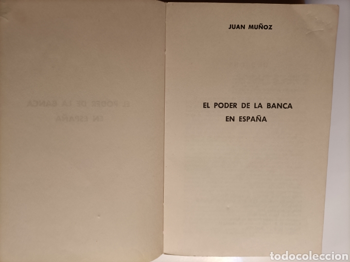 Libros de segunda mano: El poder de la banca en Espa&ntilde;a Juan Mu&ntilde;oz - Foto 3
