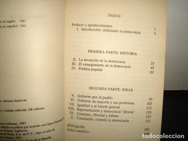 Libros de segunda mano: 10- DEMOCRACIA - ANTHONY ARBLASTER - Foto 4