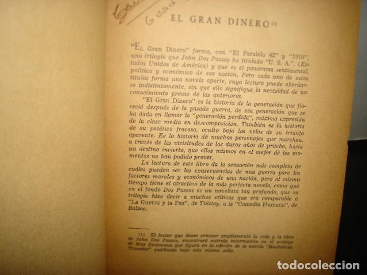 Libros de segunda mano: 11- EL GRAN DINERO - JOHN DOS PASSOS - 1942 - Foto 6