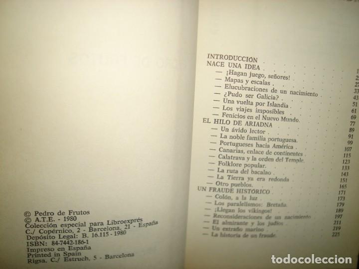 Libros de segunda mano: 12- EL ENIGMA DE COL&Oacute;N - P. DE FRUTOS - Foto 4
