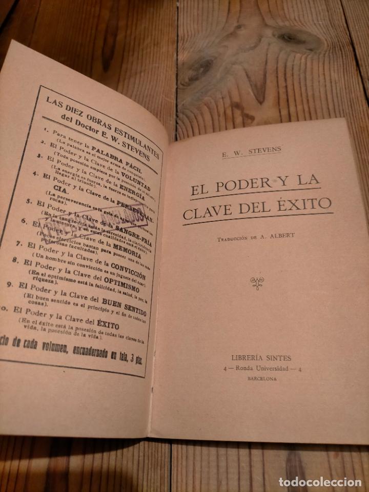 Libros de segunda mano: EL PODER Y LA CLAVE DEL &Eacute;XITO POR E.W. STEVENS TRADUCCI&Oacute;N DE A.ALBERT LIBRER&Iacute;A SINTES BARCELONA - Foto 3