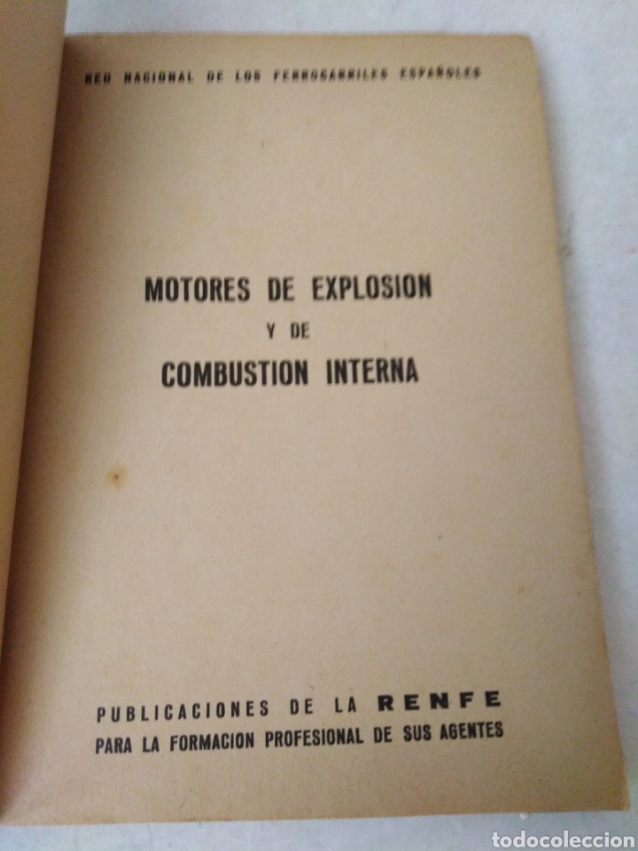 Libros de segunda mano: Motores de explosi&oacute;n y de combusti&oacute;n interna ( PUBLICACIONES DE LA RENFE ) - Foto 3