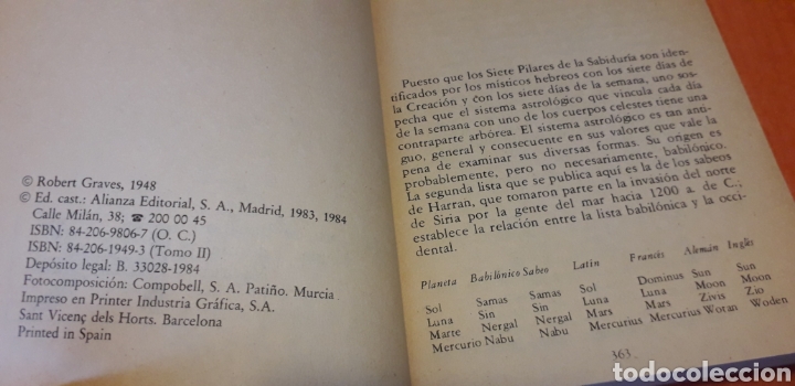 Libros de segunda mano: LA DIOSA BLANCA, ROBERT GRAVES, - Foto 2