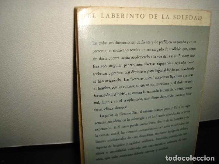 Libros de segunda mano: 14- EL LABERINTO DE LA SOLEDAD - OCTAVIO PAZ - 1970 - Foto 3